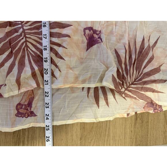 Harve Benard Floral Sleeveless Top Light Weight Tie Front Tropical Large - Picture 3 of 7